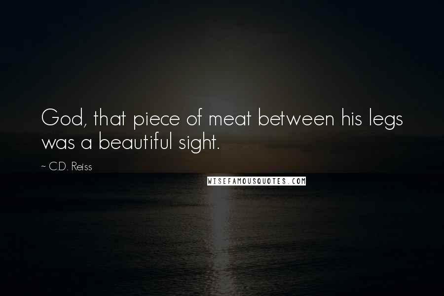 C.D. Reiss Quotes: God, that piece of meat between his legs was a beautiful sight.