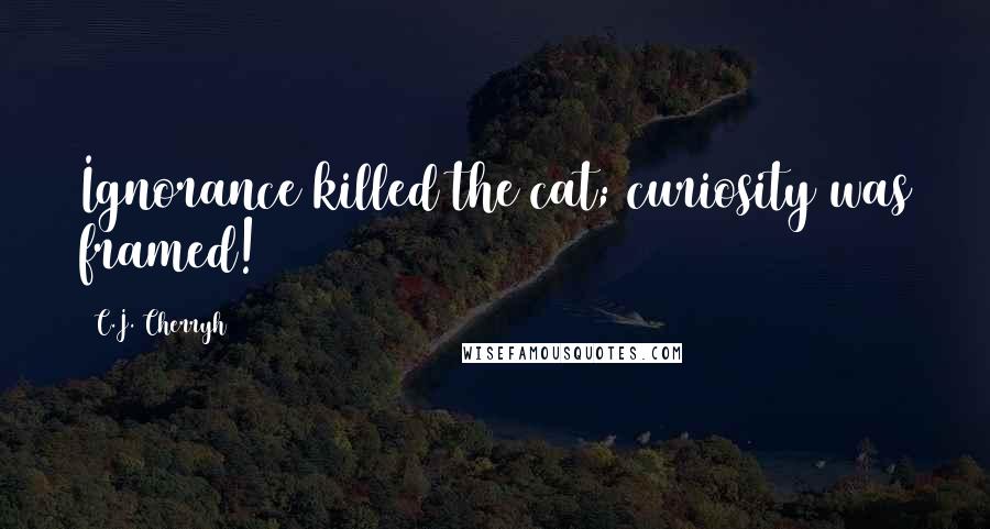 C.J. Cherryh Quotes: Ignorance killed the cat; curiosity was framed!