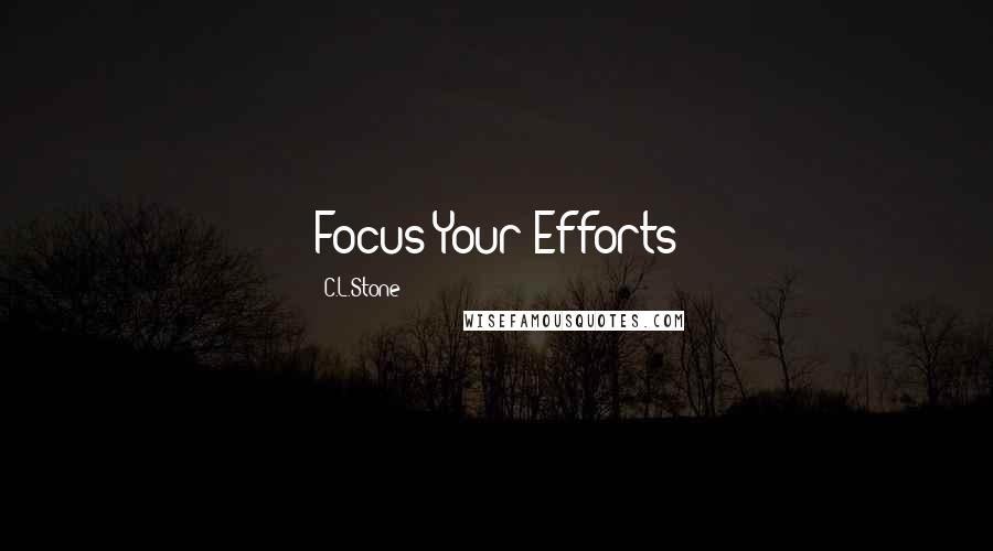 C.L.Stone Quotes: Focus Your Efforts