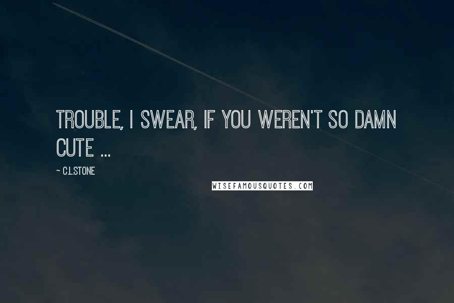 C.L.Stone Quotes: Trouble, I swear, if you weren't so damn cute ...