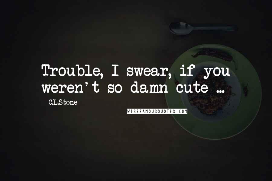 C.L.Stone Quotes: Trouble, I swear, if you weren't so damn cute ...