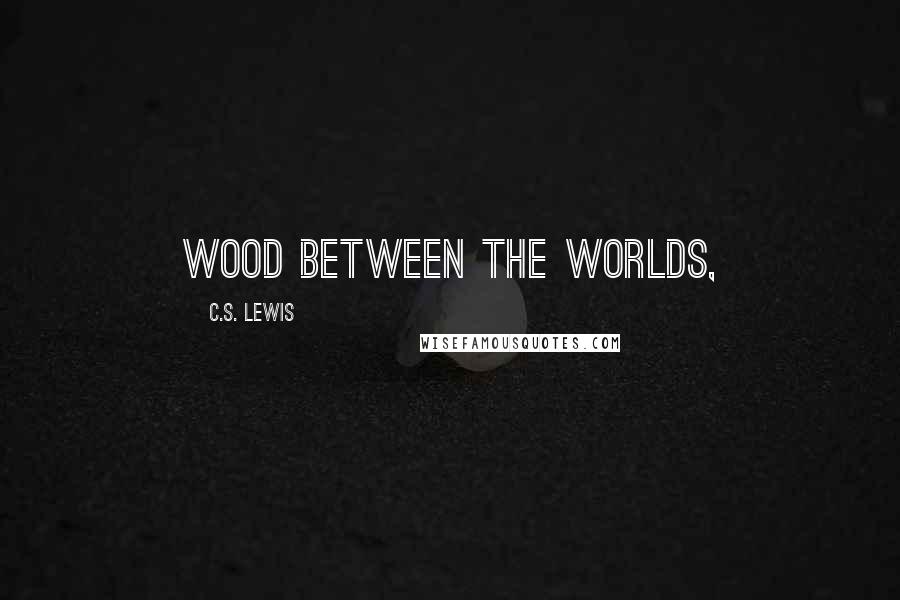 C.S. Lewis Quotes: Wood between the Worlds,