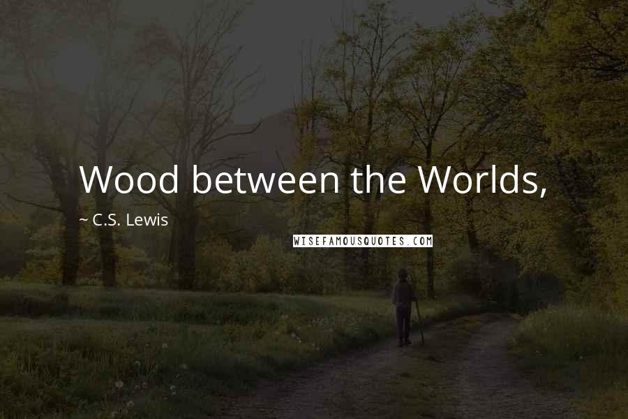 C.S. Lewis Quotes: Wood between the Worlds,