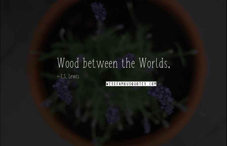 C.S. Lewis Quotes: Wood between the Worlds,