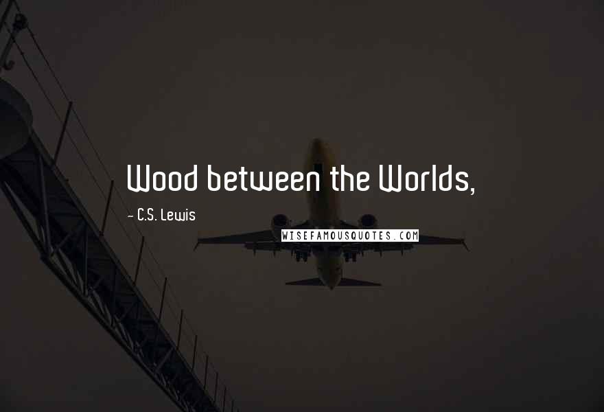 C.S. Lewis Quotes: Wood between the Worlds,