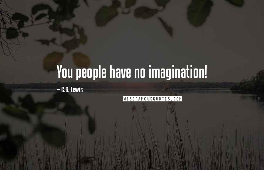 C.S. Lewis Quotes: You people have no imagination!