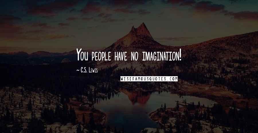 C.S. Lewis Quotes: You people have no imagination!