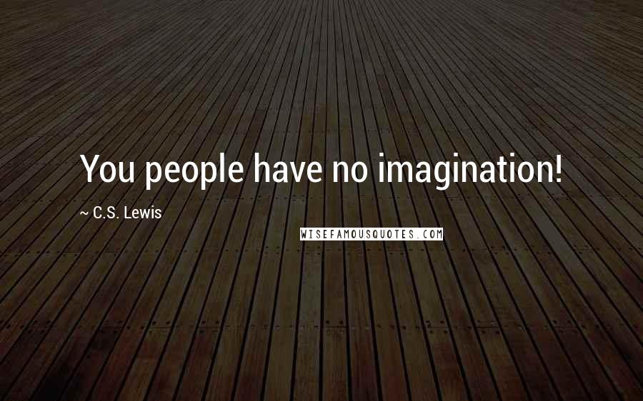 C.S. Lewis Quotes: You people have no imagination!