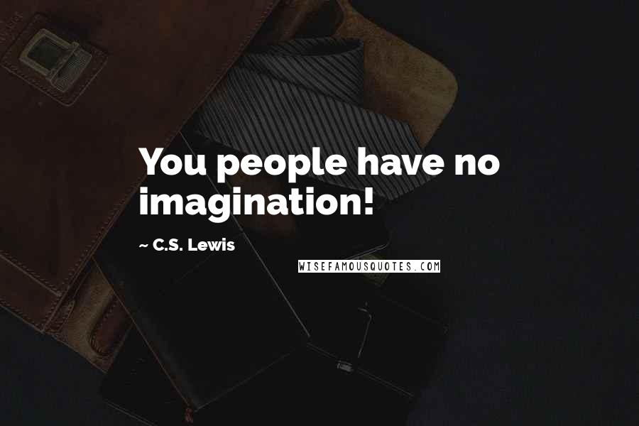 C.S. Lewis Quotes: You people have no imagination!