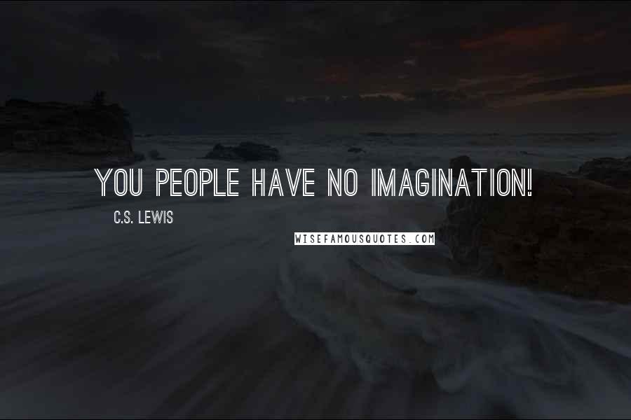 C.S. Lewis Quotes: You people have no imagination!