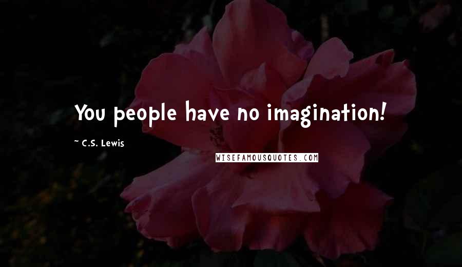C.S. Lewis Quotes: You people have no imagination!