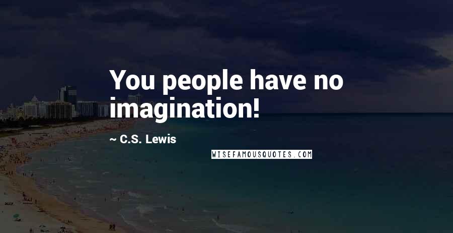 C.S. Lewis Quotes: You people have no imagination!