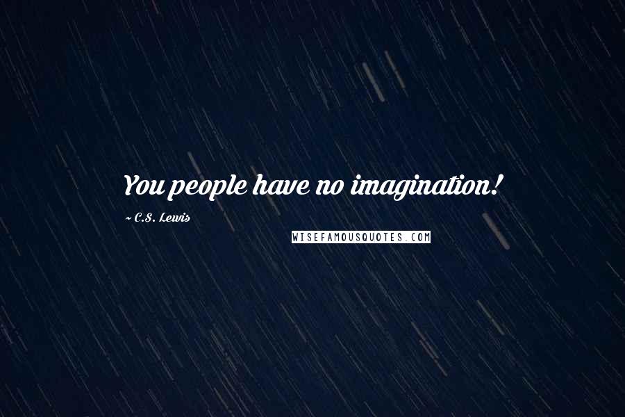 C.S. Lewis Quotes: You people have no imagination!