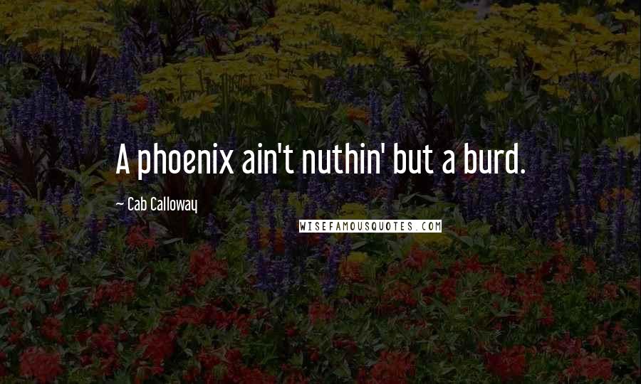 Cab Calloway Quotes: A phoenix ain't nuthin' but a burd.