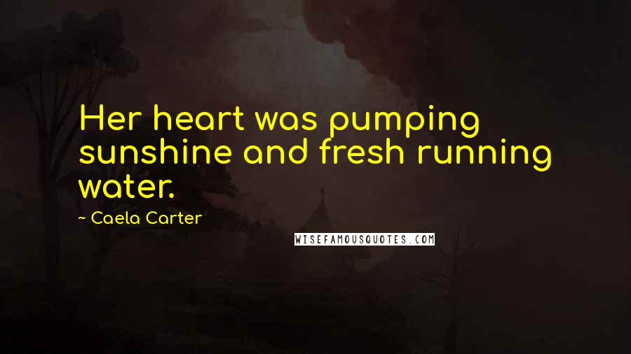 Caela Carter Quotes: Her heart was pumping sunshine and fresh running water.