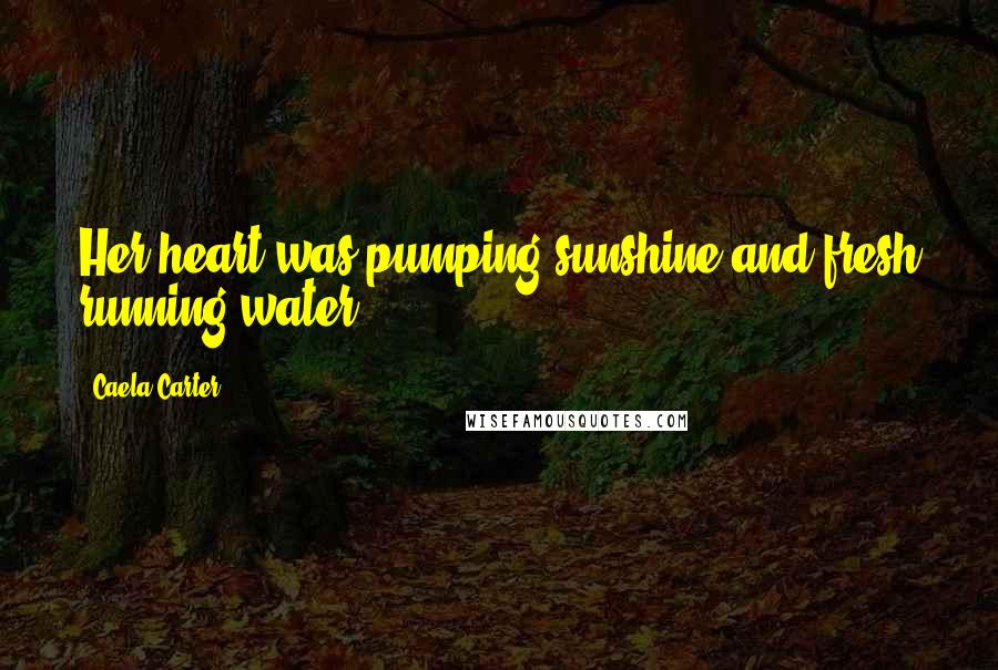 Caela Carter Quotes: Her heart was pumping sunshine and fresh running water.