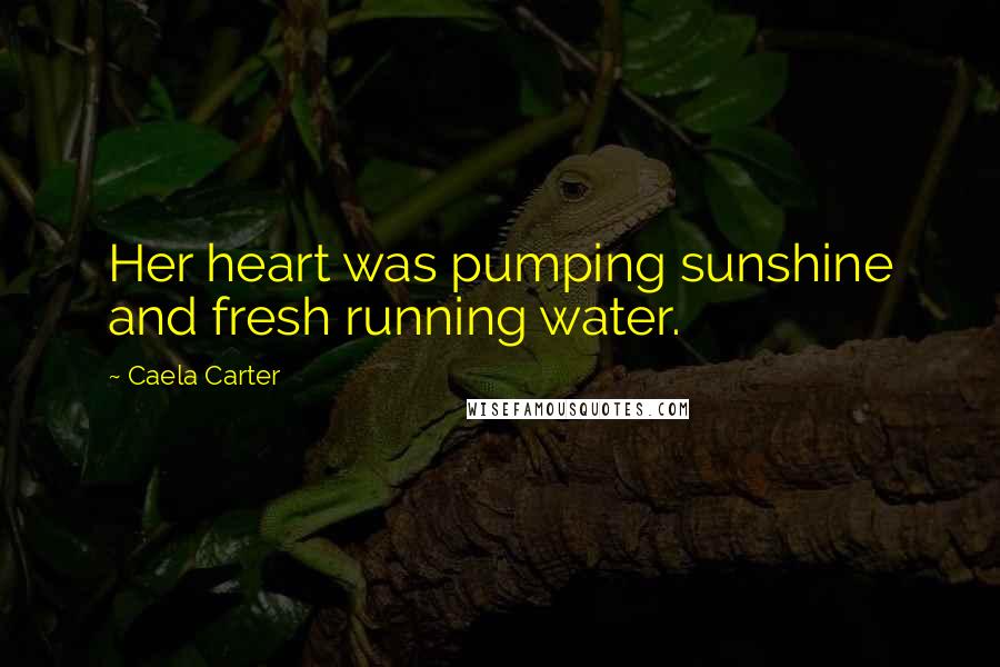 Caela Carter Quotes: Her heart was pumping sunshine and fresh running water.