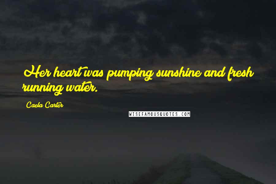 Caela Carter Quotes: Her heart was pumping sunshine and fresh running water.