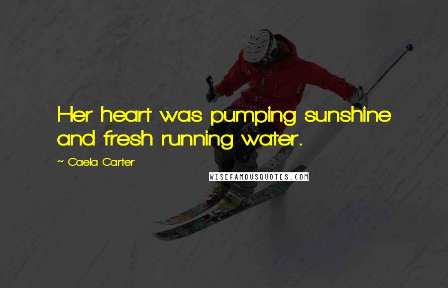 Caela Carter Quotes: Her heart was pumping sunshine and fresh running water.