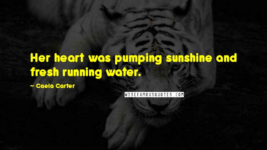 Caela Carter Quotes: Her heart was pumping sunshine and fresh running water.