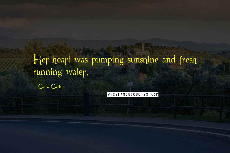 Caela Carter Quotes: Her heart was pumping sunshine and fresh running water.