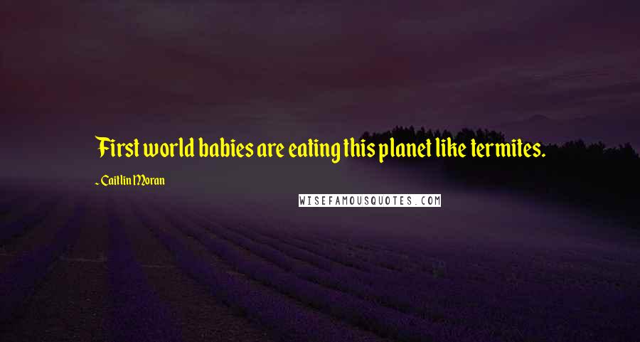 Caitlin Moran Quotes: First world babies are eating this planet like termites.