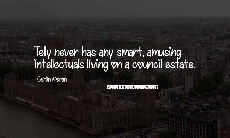 Caitlin Moran Quotes: Telly never has any smart, amusing intellectuals living on a council estate.