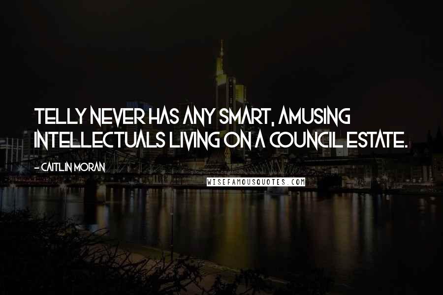 Caitlin Moran Quotes: Telly never has any smart, amusing intellectuals living on a council estate.