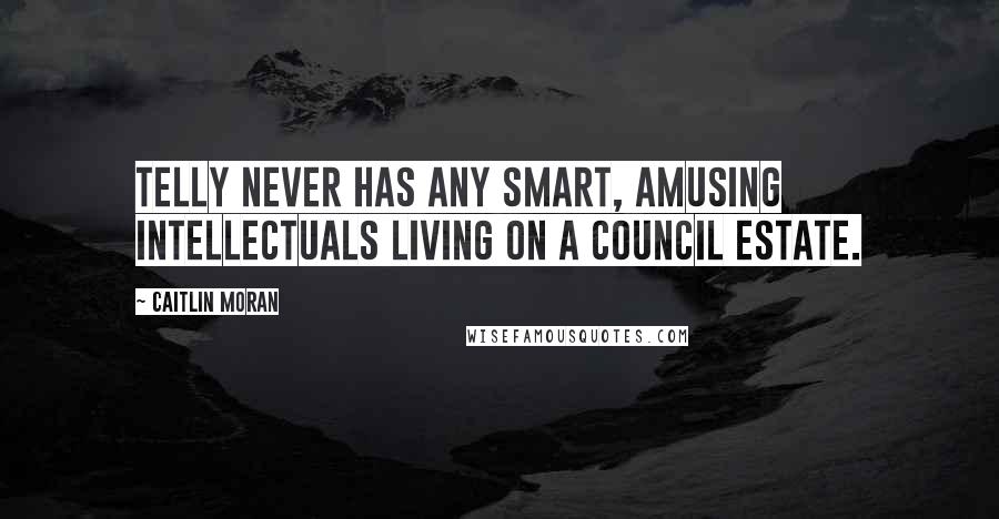Caitlin Moran Quotes: Telly never has any smart, amusing intellectuals living on a council estate.
