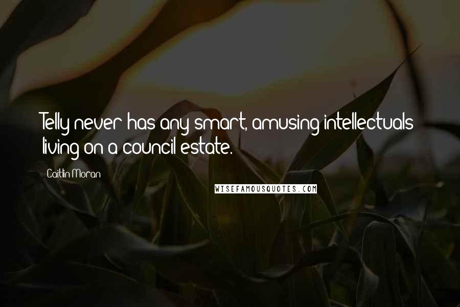 Caitlin Moran Quotes: Telly never has any smart, amusing intellectuals living on a council estate.