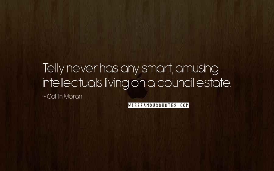 Caitlin Moran Quotes: Telly never has any smart, amusing intellectuals living on a council estate.