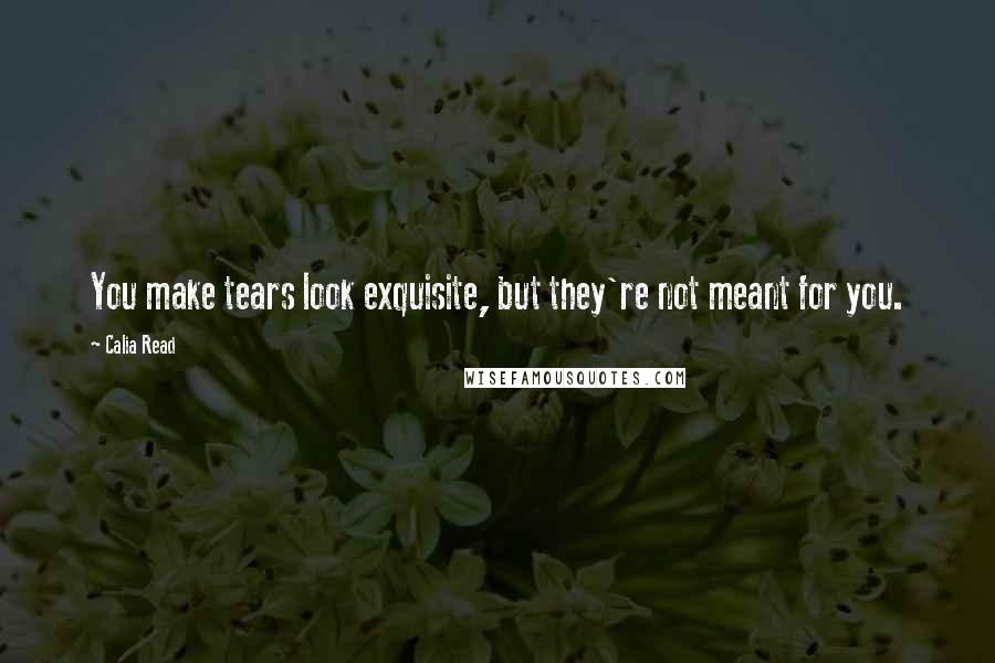 Calia Read Quotes: You make tears look exquisite, but they're not meant for you.