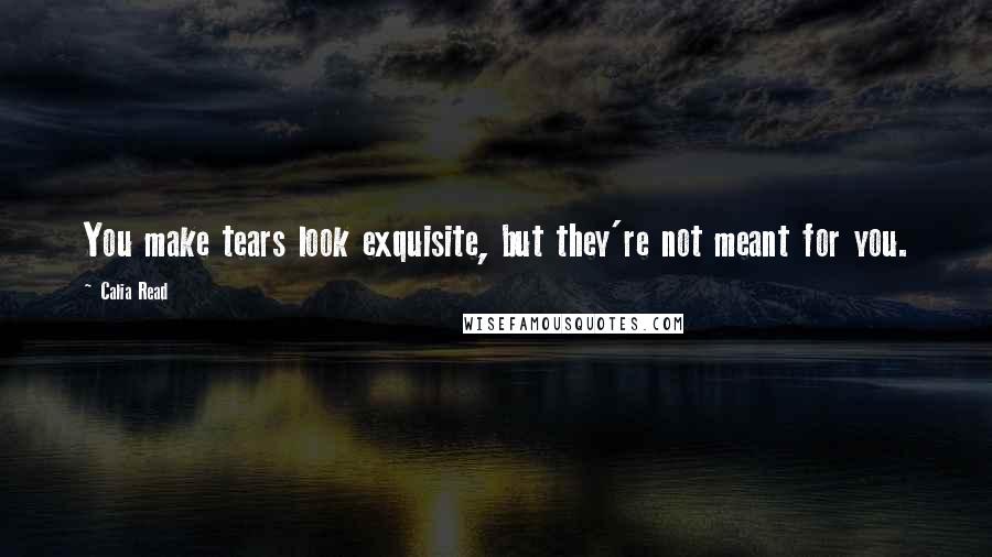 Calia Read Quotes: You make tears look exquisite, but they're not meant for you.