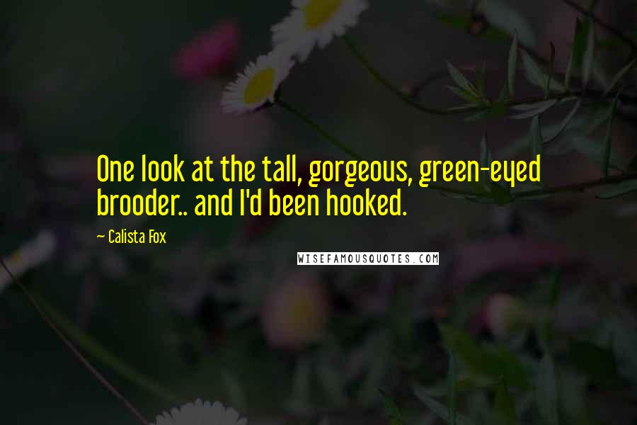 Calista Fox Quotes: One look at the tall, gorgeous, green-eyed brooder.. and I'd been hooked.