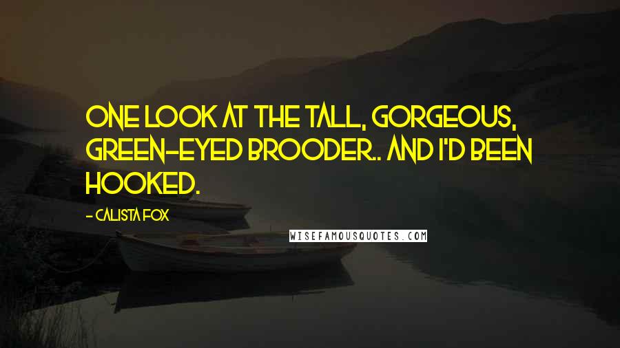 Calista Fox Quotes: One look at the tall, gorgeous, green-eyed brooder.. and I'd been hooked.