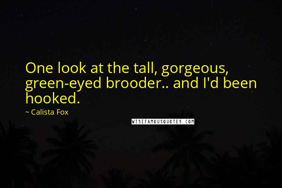 Calista Fox Quotes: One look at the tall, gorgeous, green-eyed brooder.. and I'd been hooked.