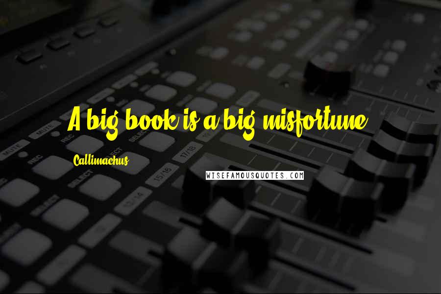 Callimachus Quotes: A big book is a big misfortune.