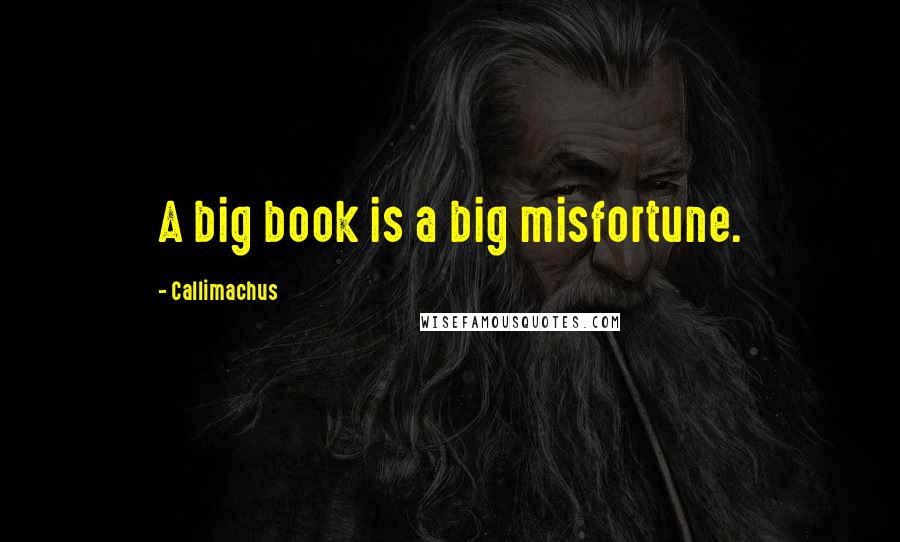 Callimachus Quotes: A big book is a big misfortune.