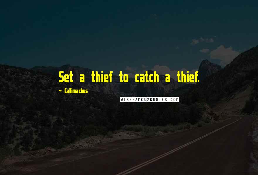 Callimachus Quotes: Set a thief to catch a thief.