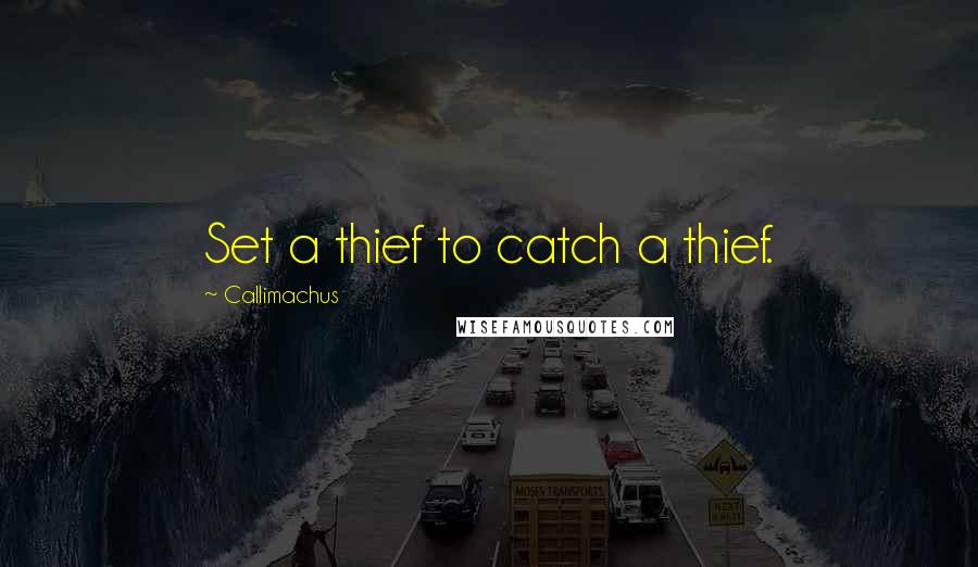 Callimachus Quotes: Set a thief to catch a thief.