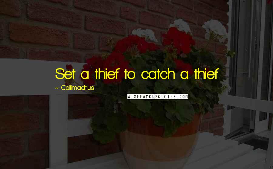 Callimachus Quotes: Set a thief to catch a thief.