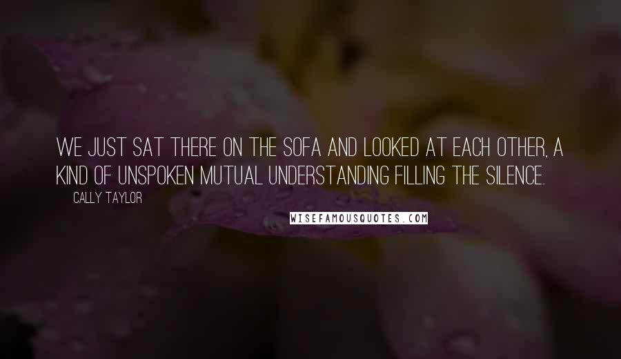 Cally Taylor Quotes: We just sat there on the sofa and looked at each other, a kind of unspoken mutual understanding filling the silence.