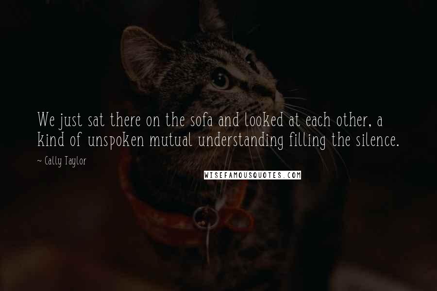 Cally Taylor Quotes: We just sat there on the sofa and looked at each other, a kind of unspoken mutual understanding filling the silence.