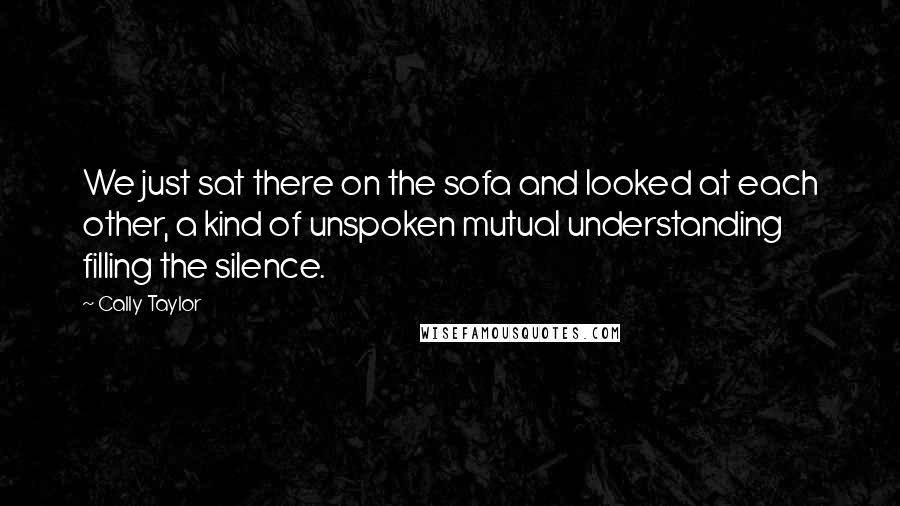 Cally Taylor Quotes: We just sat there on the sofa and looked at each other, a kind of unspoken mutual understanding filling the silence.