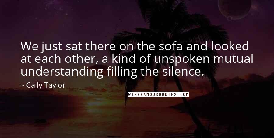 Cally Taylor Quotes: We just sat there on the sofa and looked at each other, a kind of unspoken mutual understanding filling the silence.