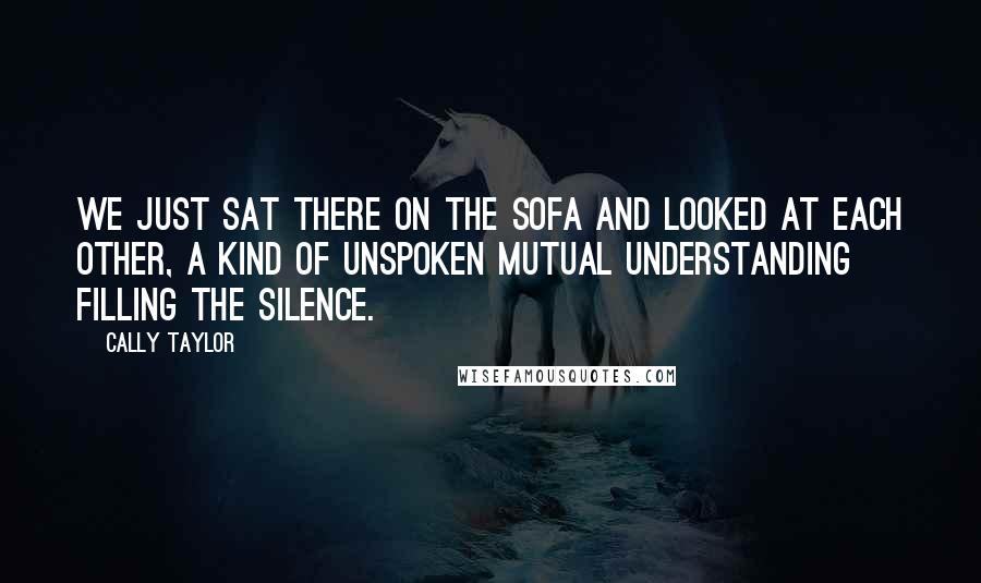 Cally Taylor Quotes: We just sat there on the sofa and looked at each other, a kind of unspoken mutual understanding filling the silence.