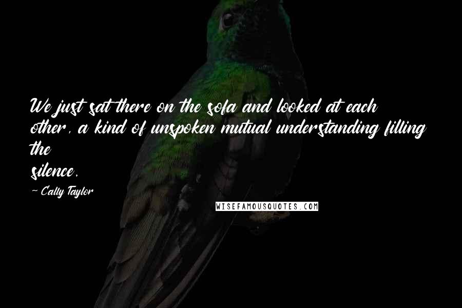 Cally Taylor Quotes: We just sat there on the sofa and looked at each other, a kind of unspoken mutual understanding filling the silence.