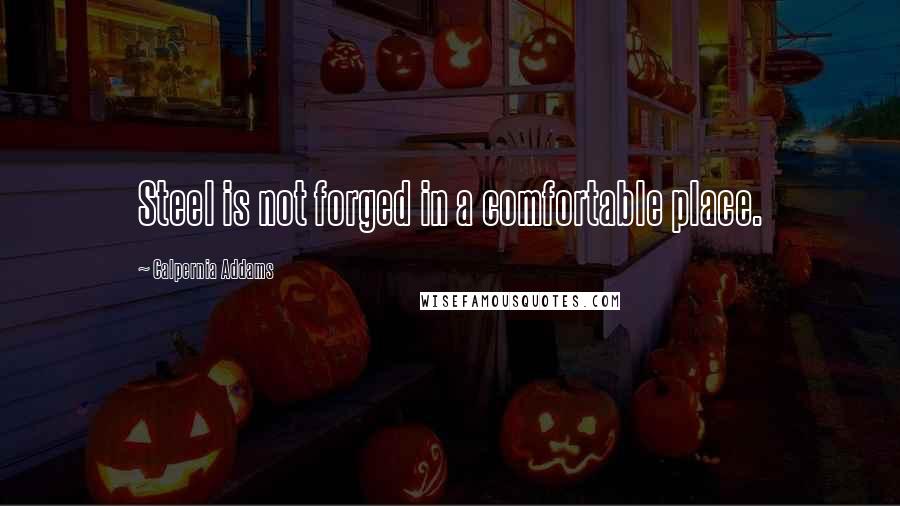 Calpernia Addams Quotes: Steel is not forged in a comfortable place.