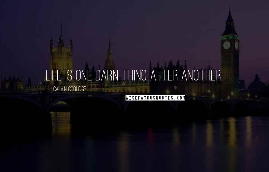 Calvin Coolidge Quotes: Life is one darn thing after another.