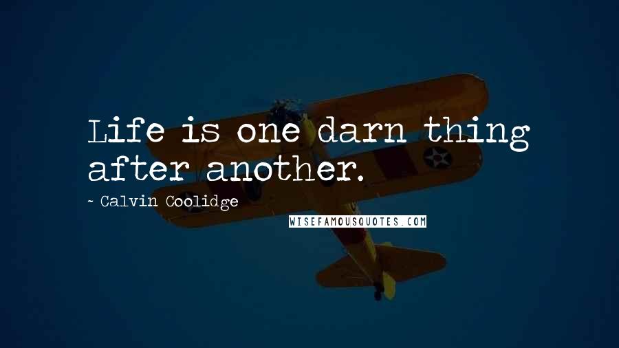Calvin Coolidge Quotes: Life is one darn thing after another.